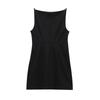 2025 Spring/Autumn Sleeveless Mini Dress with Bow Decoration - Cross-Border European & American Fashion