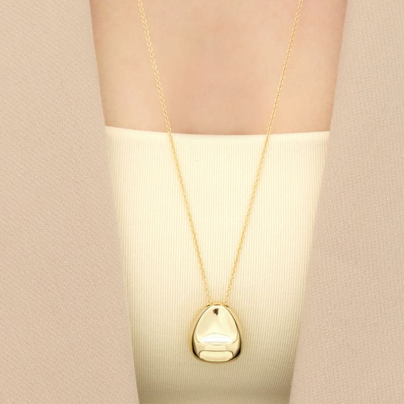 Hyeres-lor Pebble Silver (Y) H Volume Necklace HL6N56612Y9800