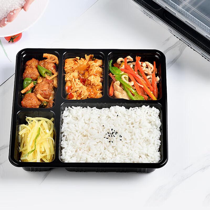 Zebian Disposable 5-Compartment Meal Prep Containers