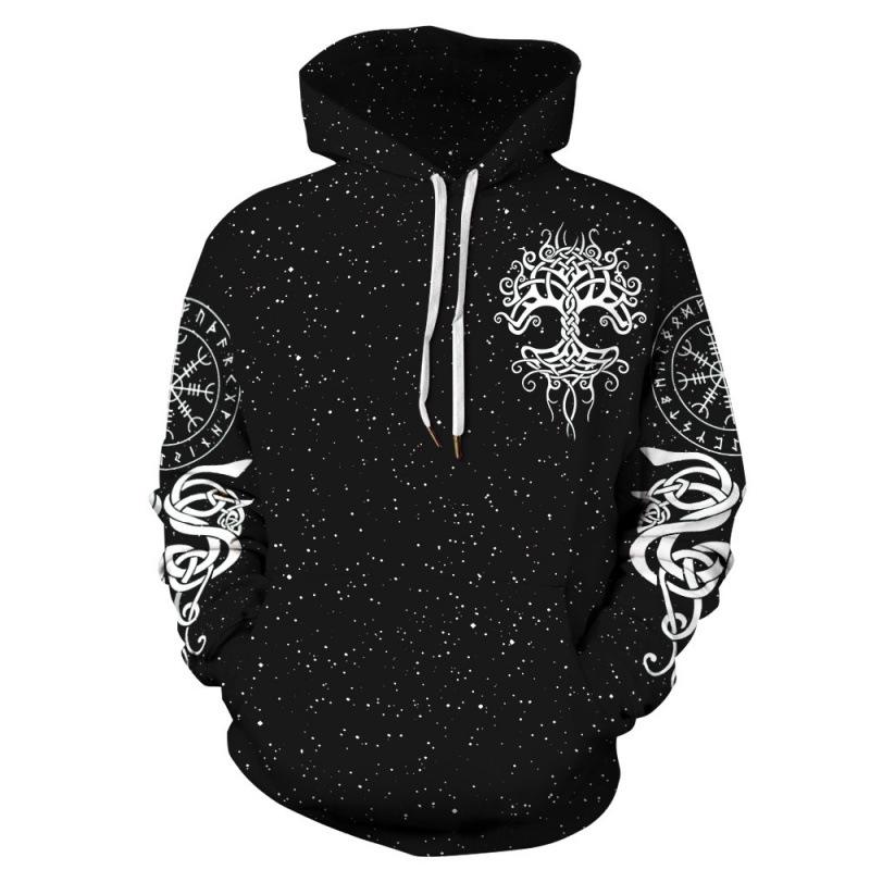 Wikinger-Krieger 3D-Druck Hoodie: Herren Trendiger Pullover Sweatshirt 2025 Edition
