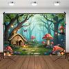 Spring Green Forest Photography Backdrop    Fairy Princess Pet Landscaping Photo Backdrop