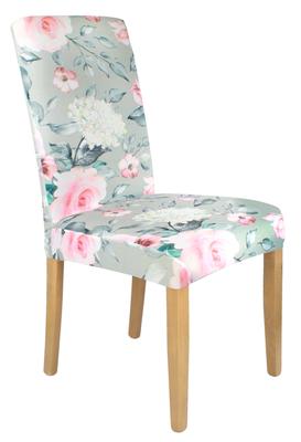 Gray Chair Cover Flowers Roses Patterns Elastic [21Cu]
