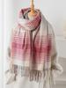 Women Autumn Winter Knit Scarf Headscarf Ladies Men Casual Preppy Striped Tassel Scarve Mujer Male Wrap Shawl Unisex New Korean