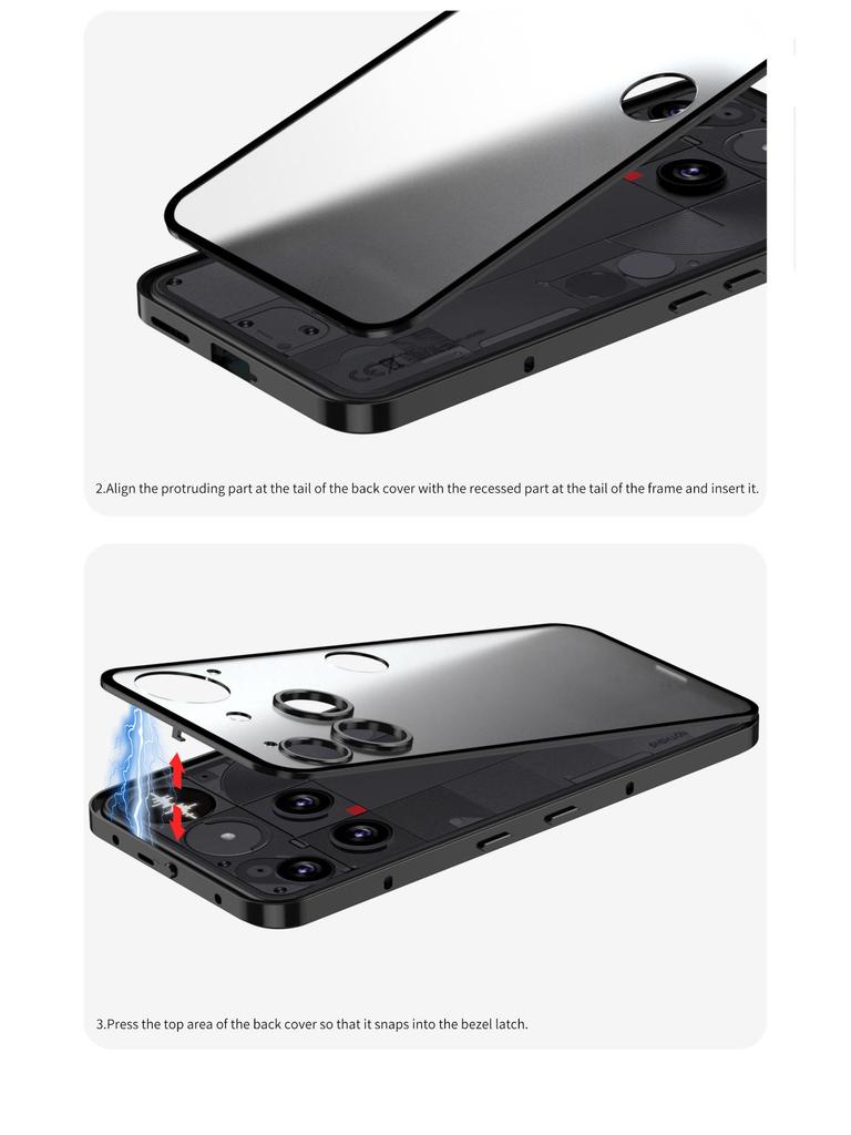 Cross-border Nothing Phone 3a Pop-Up Metal Drop-Proof Case