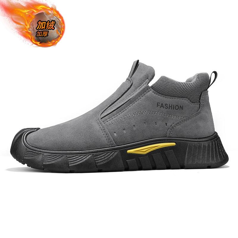 Cotton Shoes Men's New Winter Velvet Thickened Warm Casual Shoes Autumn and Winter Men's Outdoor Cold-proof Foot Shoes