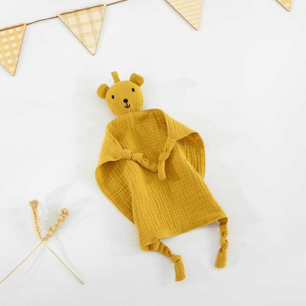 Baby Pure Cotton Comfort Blanket & Doll - Little Rabbit Crinkle Toy