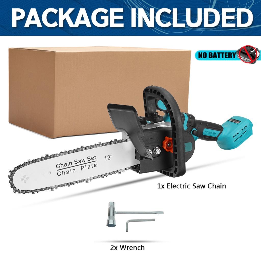 

2000 Вт 12-дюймовая аккумуляторная электрическая цепная пила садовый инструмент для деревообработки бесщеточный двигатель резак по дереву электроинструмент Only machine