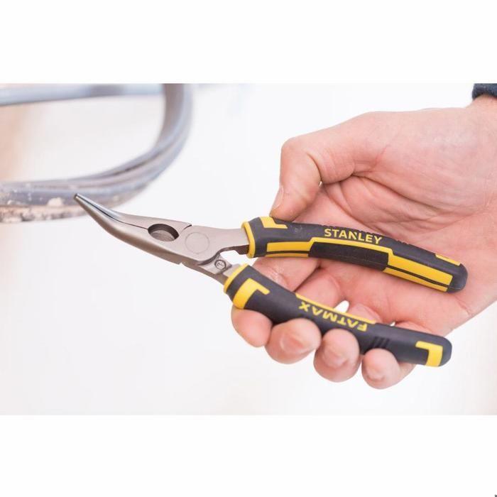 Pince à bec long coudé - STANLEY - FATMAX 160mm - Noir - Pince