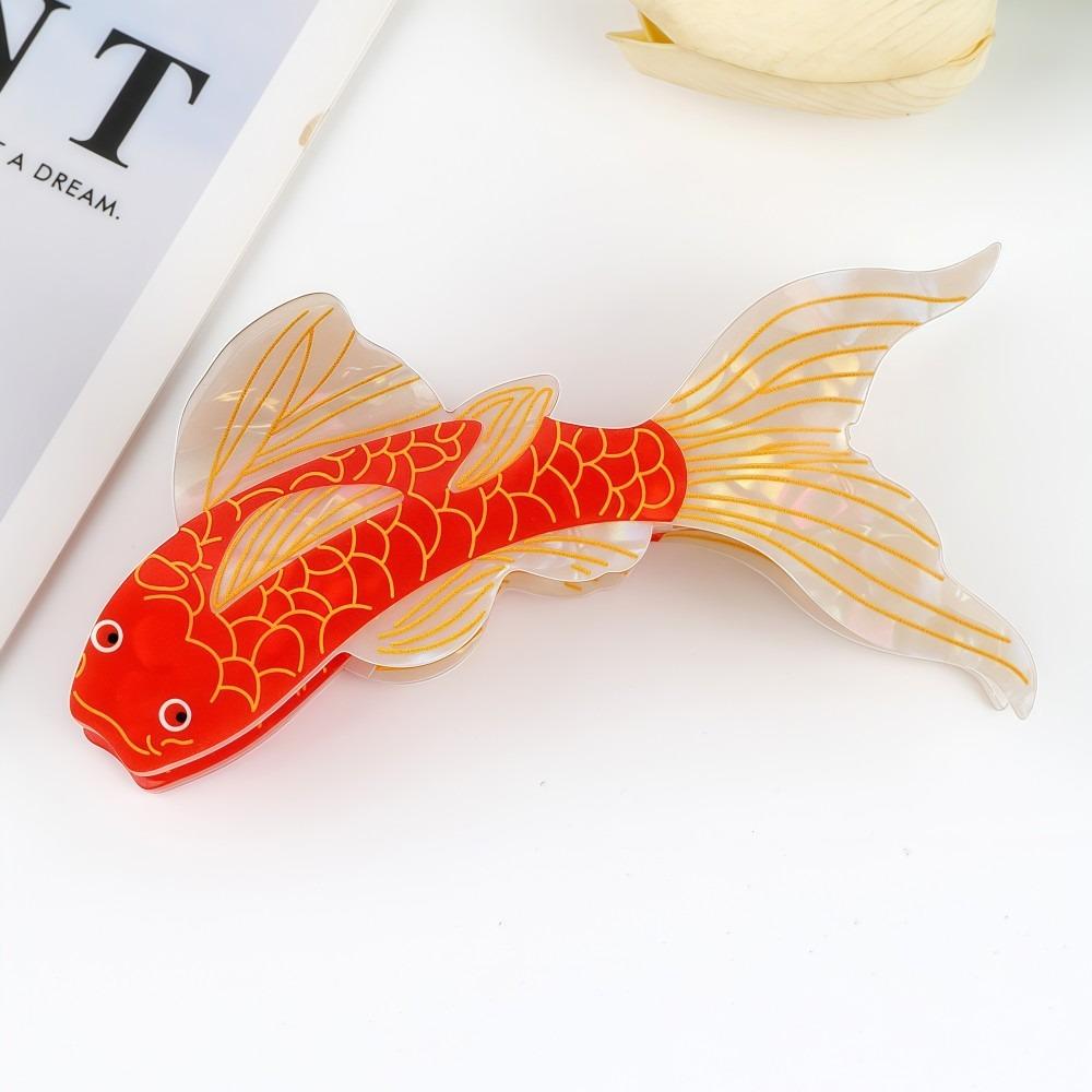 

Koi Fish Hair Claw Clip Good luck Shark Clip Cute Hairpin Girls Accessories A