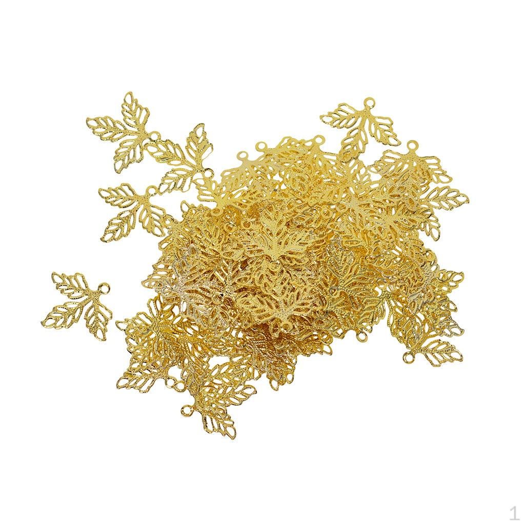 Ажурные полые подвески в виде листьев