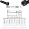 180-300pcs Black Hex Socket Screws 12.9 Grade High Tensile Alloy Steel M2 M3 Metric Bolts for Industrial Maintenance