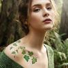 Nostalgie Fake Vine Tattoos, Waterproof Leaf Temporary Stickers, Green Plant Ivy Body Art for Women Girls, Boho Festival Decor