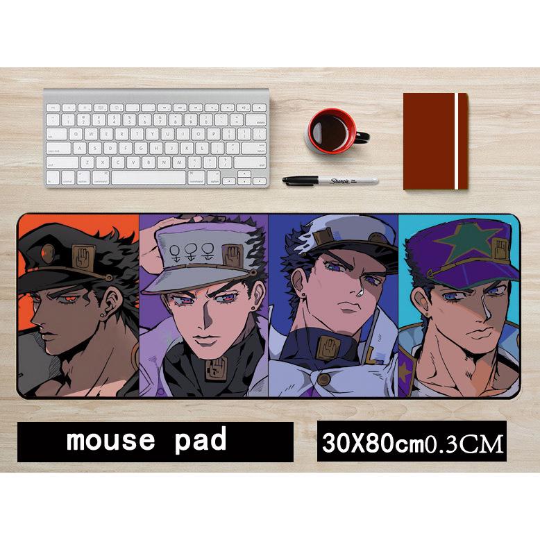 JOJO Kujo Jotaro Anime Non-Slip Mouse Pad - Large 30x80CM Keyboard Mat