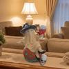 Resin LED Ghost Figurines Cute Ghost Wine Glass Statue Creative Ghost Light Up Decor  For Entryway