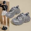 2026 Fashion Dad Shoes Women Outdoor Sneakers Spring Autumn Breathable New Thick Sole Comfortable Sneakers Lace Up Casual Shoes