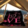 1 Stück Schmetterling Liebe Outdoor Flanell Decke Weich Ganzjahres Polyester Überwurf , Perfekt für Picknicks & Reisen , Picknick Zubehör