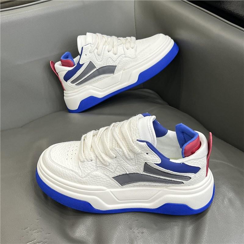 Neue dicke Sohlen Schuhe Low-Top Leder atmungsaktiv Jugend Sport und Freizeit Schuhe
