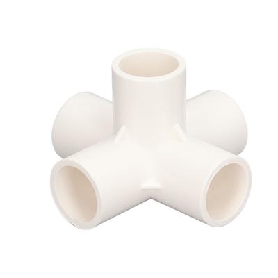 10 Pcs PVC Pipe Fitting 20mm 5 Way Right Angle 3 Dimensional Elbow Pipe Connector for Furniture