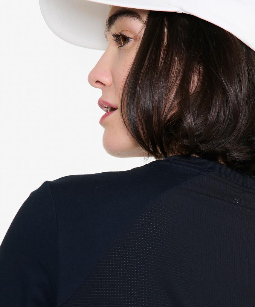 Aigle Official ZTFAT50 Logo Print Black Women's Moisture-Wicking, Quick-Drying T-Shirt,