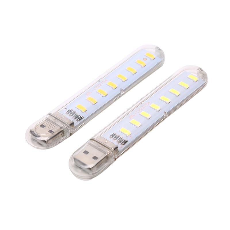 Usb Led Book Lights 8Leds Smd Bulb 5V Power Input White Warm Usb Night Light