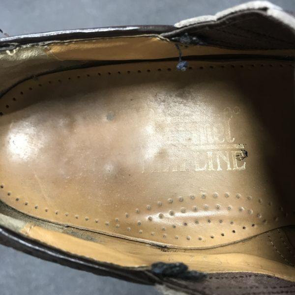 Van Bommel Braided Leather Slip-on Vamp Shoes 7.5 26cm Brown(USED)