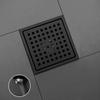 Black SUS304 Stainless Steel Shower Drain Bathroom Floor Drain Tile Insert Square Anti-odor Floor Waste Grates 15CM Brushed Gold