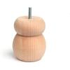 Kulatý dřevěný sloup - Král - Mod.450 - Výška 85 mm - Bukové dřevo - Barva ecru
