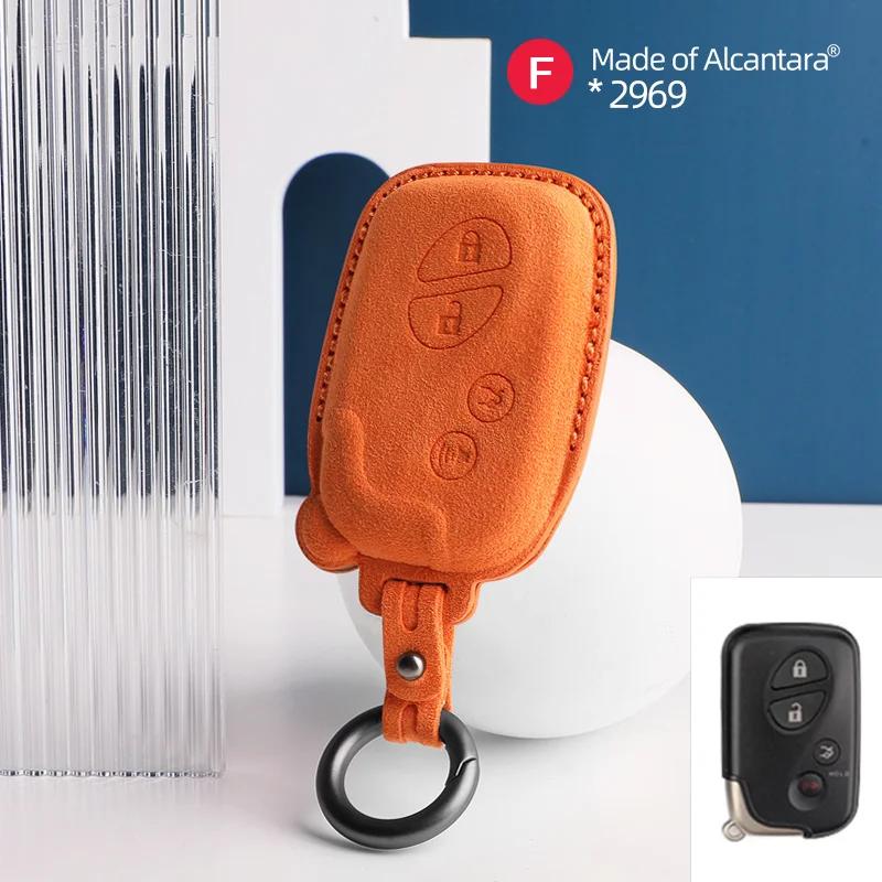 For Lexus Es240 Es350 Rx270 Rx350 Car Key Case Auto Smart Remote Suede Keychain Cover Shell Accessories Protector