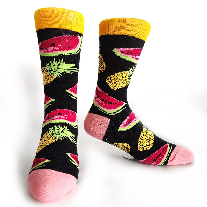 Novelty Happy Funny Men Graphic Socks Cotton Poker Corgi Frog Crazy Burger Piranh Wolf Avocado Eagle Sock