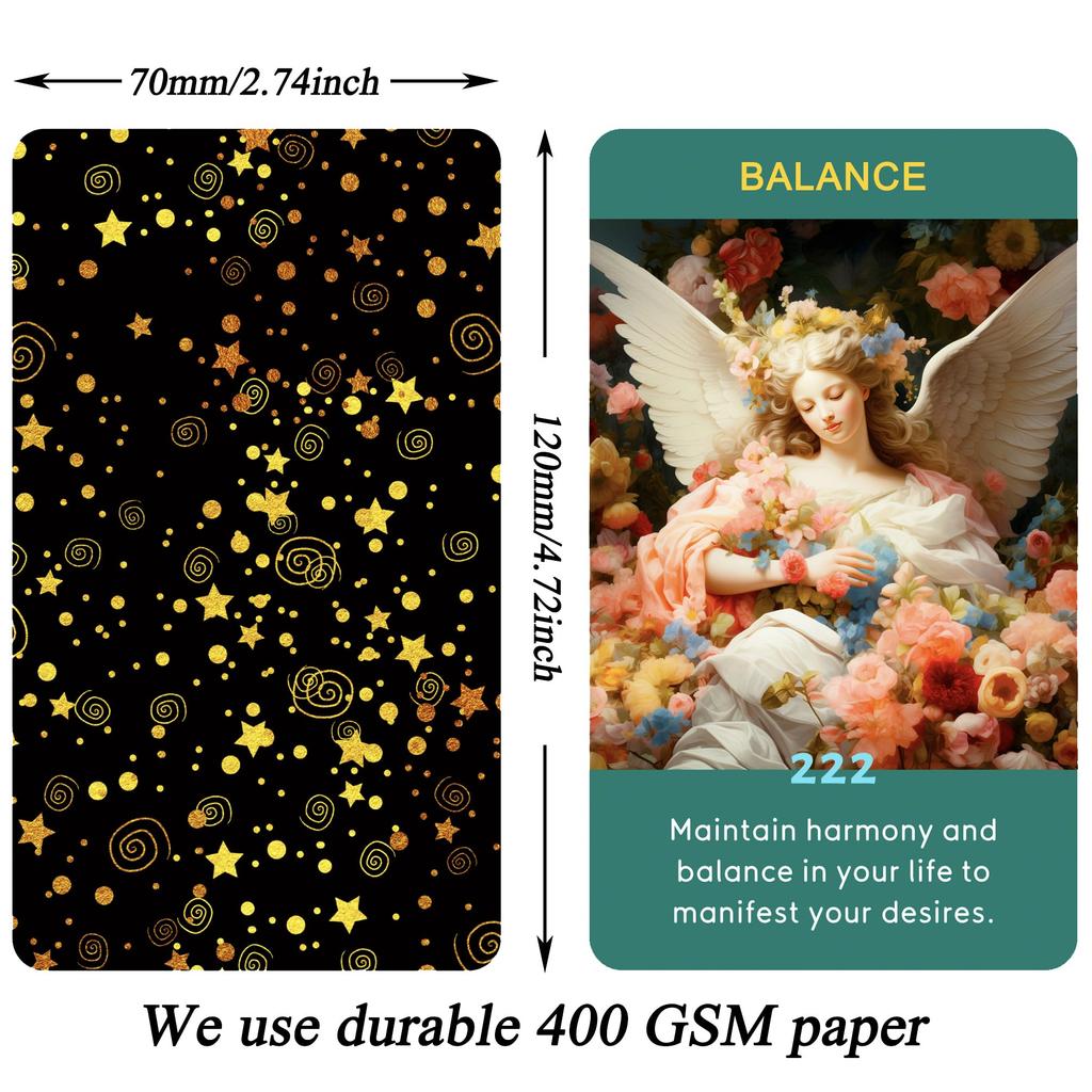 Qcsdckot Angel Number Oracle Oracle Cards for Angel Number Affirmation Cards To Enhance Your Spiritual Journey Cards, Beginners,