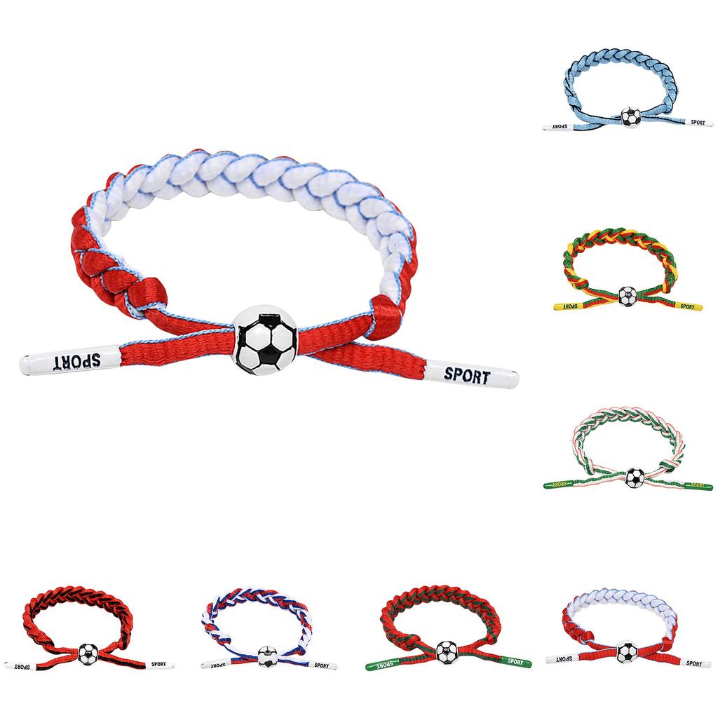 Football Team Fan Support Identification Woven Bracelet