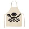 Cake Letters Women's  Kitchen Cotton Linen Apron Black Bib Household CleaningCooking