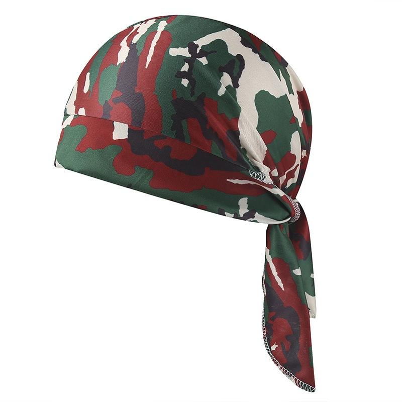 Printed Bandana Headband Sweat Absorbent Soft Pirate Hat for Men Outdoor Cycling Mountaineering Travel