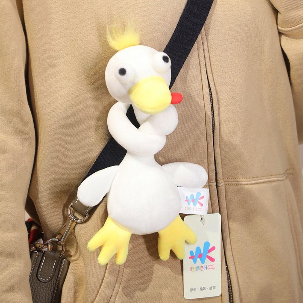Cute Style Duck Bag Pendant White Color Mouse Plush Pendant  Gift for Girls