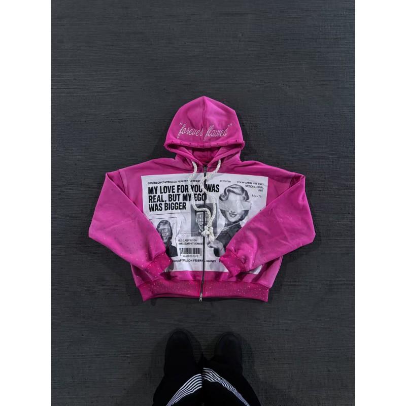 Y2K Streetwear Hoodie Graphic Print Casual Sweatshirt Teens