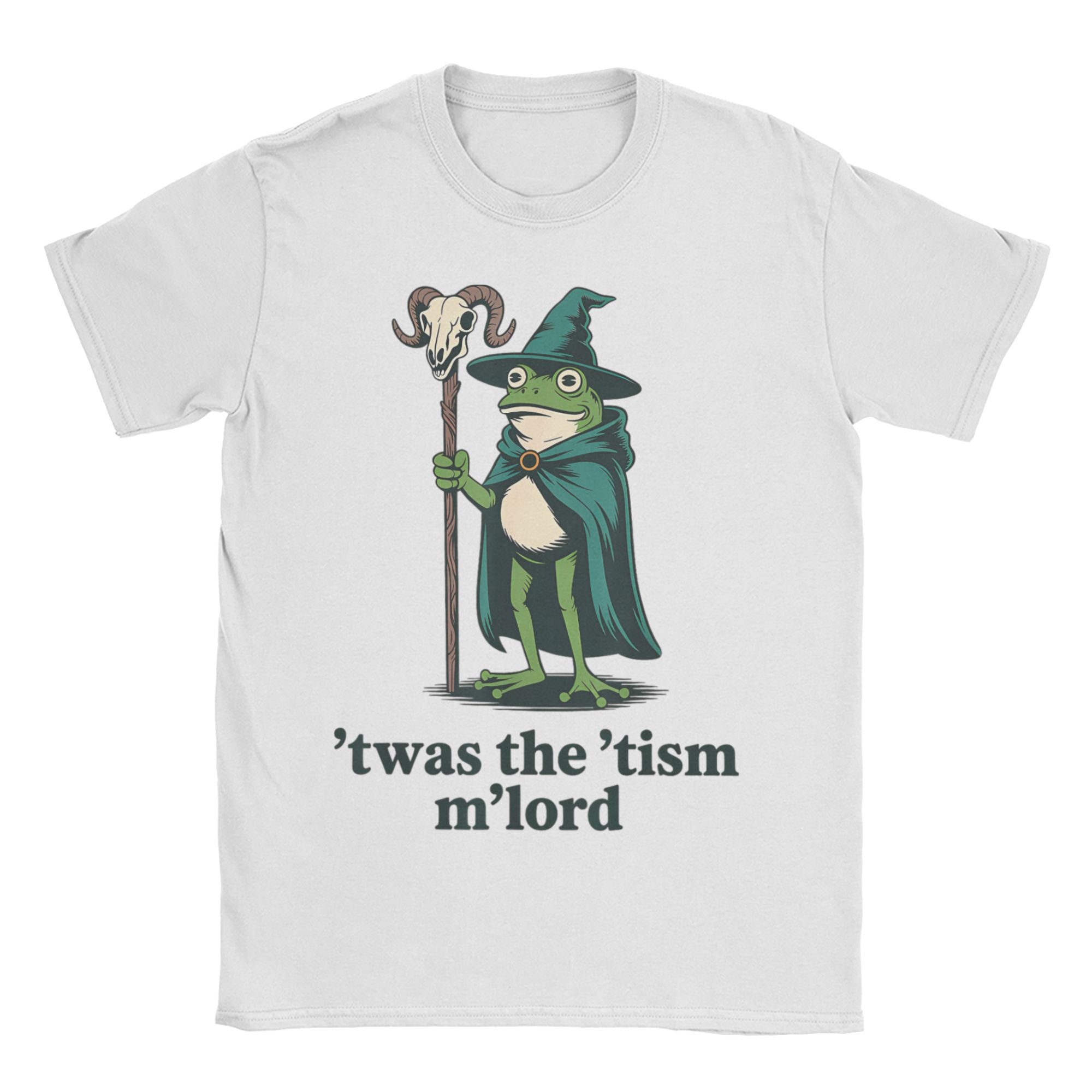 BenberFashion Nieuwigheid Twas The Tism M Lord T-shirts Heren Dames Ronde Hals Katoenen T-shirts Autisme Kikker Meme Korte Mouw T-shirt Kleding S