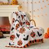 Halloween Flannel Throw Blanket – Soft Cozy Lightweight Blanket for Couch, Bed, Sofa (4050 Inches)