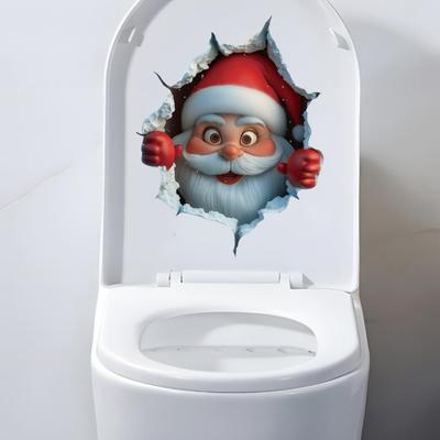 2026 Weihnachten Toilettenaufkleber Frohe Weihnachten Deko für Zuhause Anhänger Weihnachtsaufkleber Weihnachtsmann Ornament Neujahrsgeschenk Heimdeko