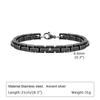 Retro Chain Bracelets for Men Boys,,Vintage Antique Stainless Steel Link Wristband,Classic Punk Zircon Gifts