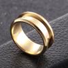 6 Stück 8mm Edelstahl Rilliger Fingerring Kern Rohling für Einlege-Ring Schmuckherstellung Polierter Komfort Rilliger Ring