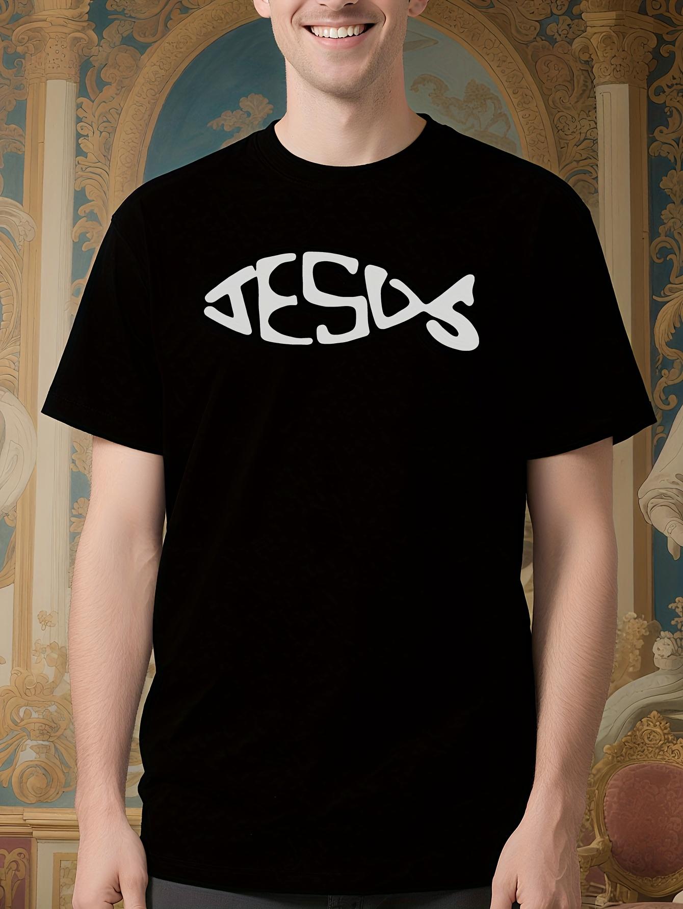 Religious Graphic Tshirt - Bold  Jesus  Tee in Black/Whit... XXXXL