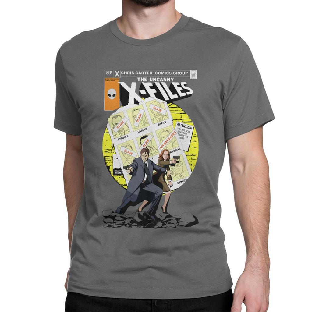 Unheimlich Akte X T-Shirt für Herren Alien Kreativ Reine Baumwolle T-Shirt Rundhals Kurzarm T-Shirt Übergröße Kleidung