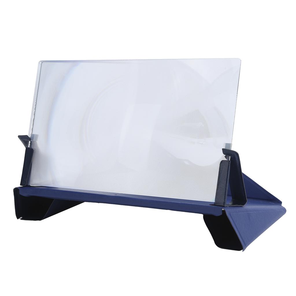 10inch 3D Magnifier Foldable MultiAngle Amplifier Mobile Phone Stand Screen Projector(Bleu )