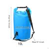 10L Waterproof Roll Bag, Portable Airtight for Skiing, Snowboarding, Surfing, Rafting, Beach