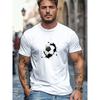 European sizes Soccer Pattern T-Shirt - Wall-Breaking Design, Lightweight Short Sleeves, for Sports Enthusiasts And Fans - Casual Athletic Wear