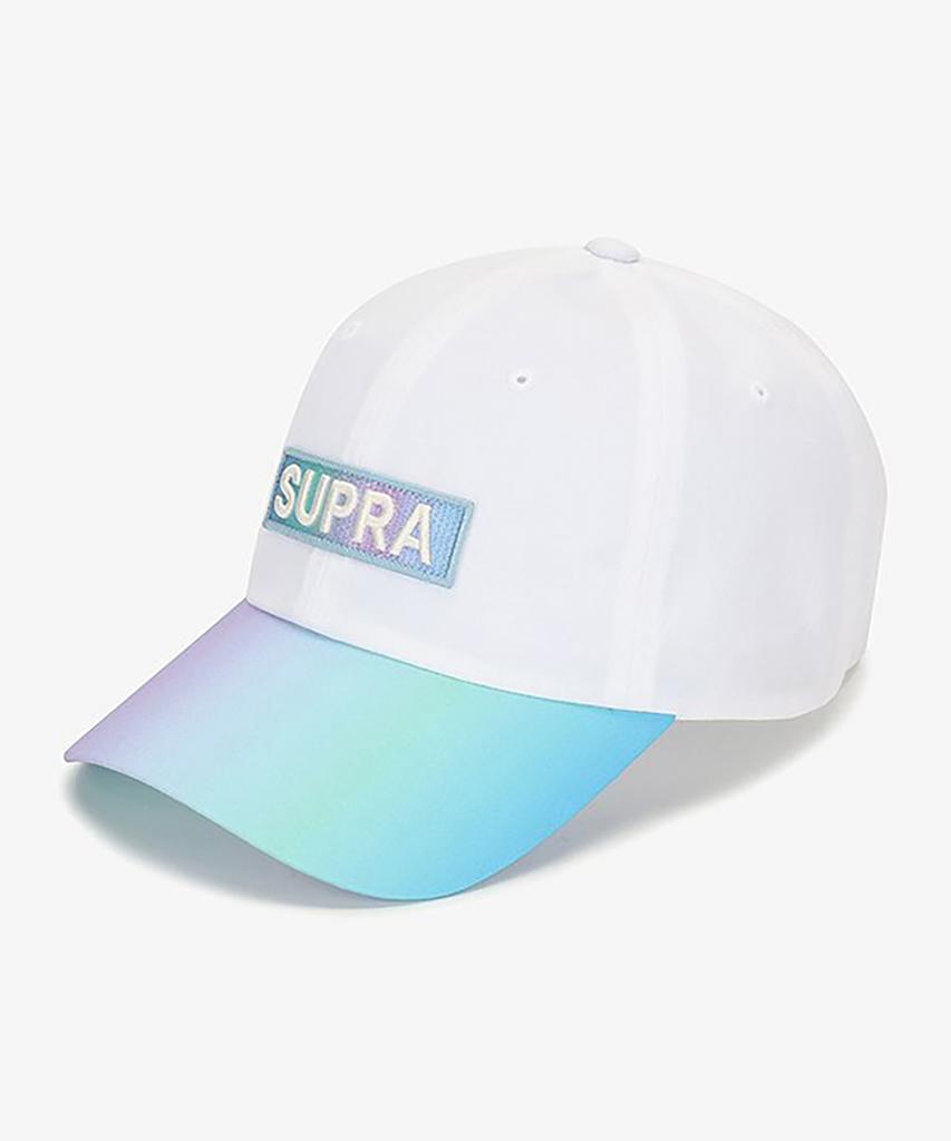 SUPRA Monogram Unstructured Embroidered Ball Cap (White)