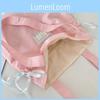 Minimalist Pure Color Shoulder Bag With Soft Fabric And Double Straps For Commuting