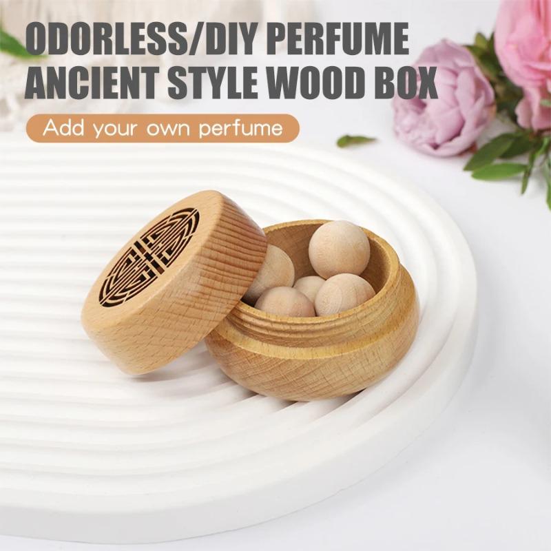 Ancient No Perfume DIY Fragrance Wooden Box Aroma Diffuser Decorations Portable Items Living Room Bedroom Car Home Accessories