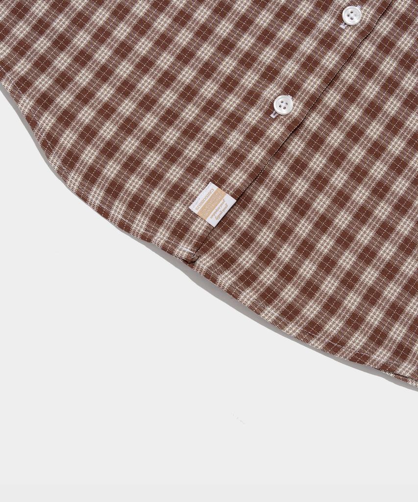 CARGOBROS FOR WOMAN Mare Crop Check Shirt (Brown)
