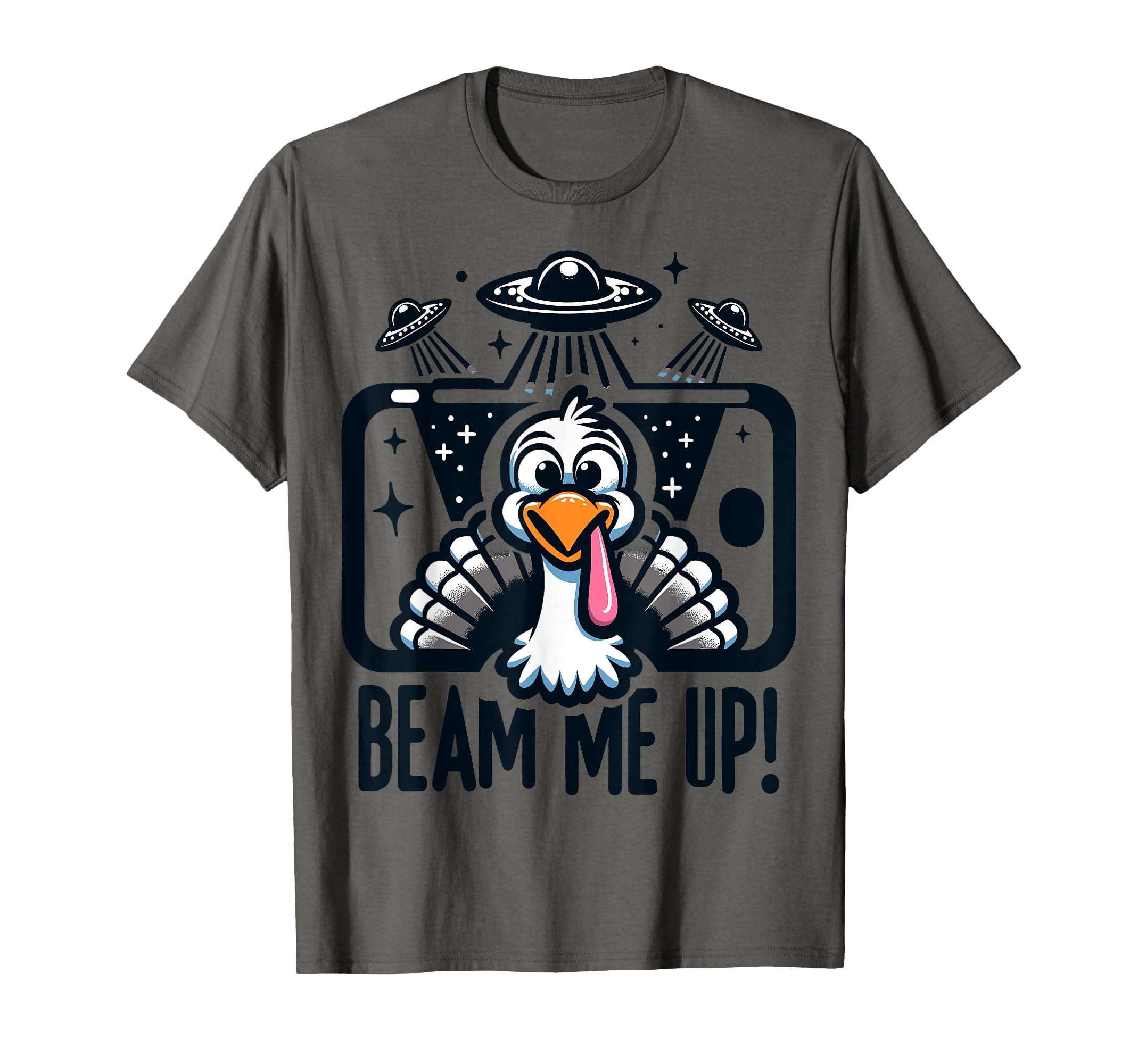 

Футболка Gobble Turkey Gone Cosmic Turkey с изображением встречи с НЛО «Beam Me Up»